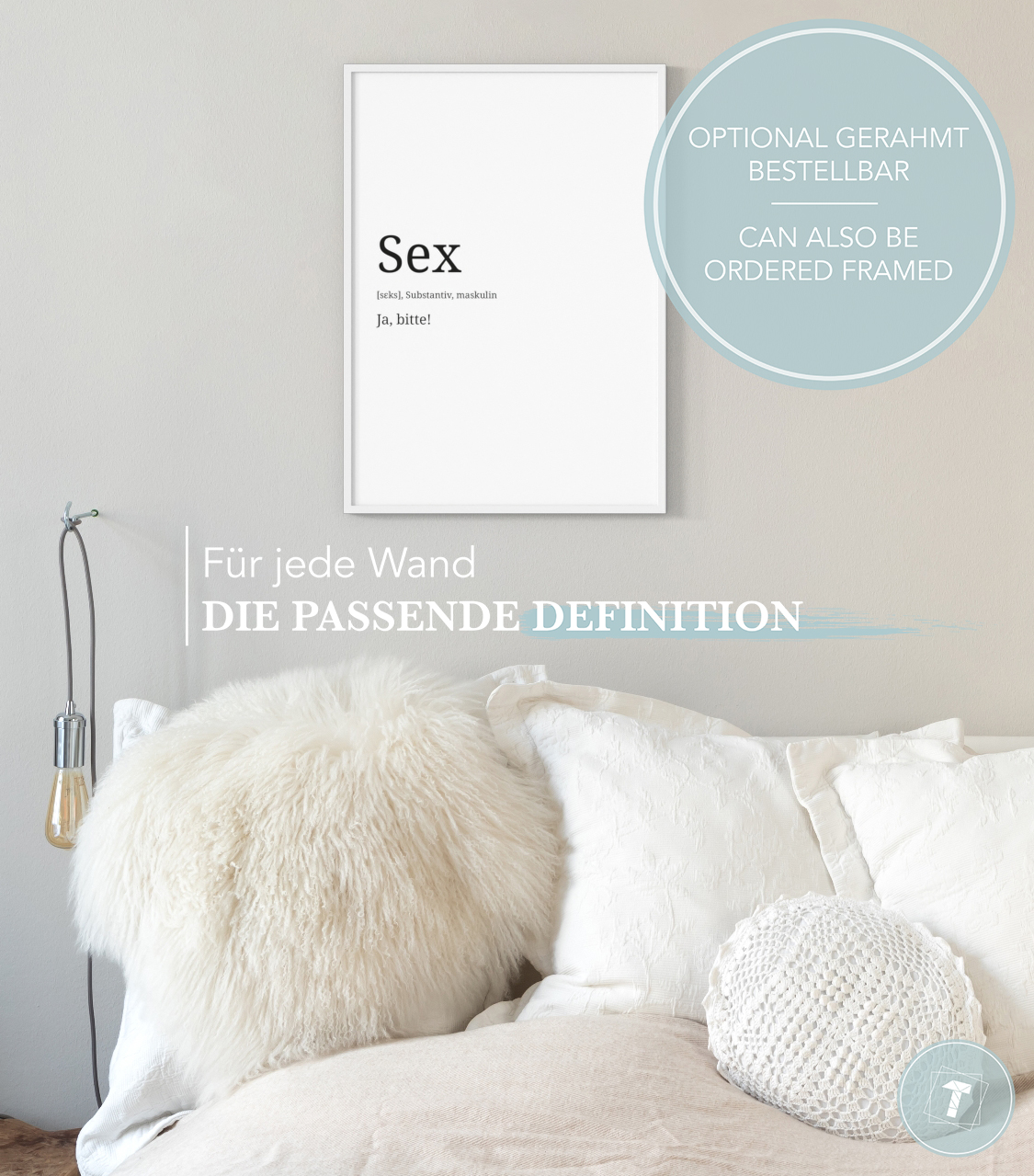 | A4 Schlafzimmer Ja, bitte Papierschmiede® Definition: Sex Esszimmer Küche Wandbild Geschenk Wanddeko Poster für Wohnzimmer ohne Rahmen